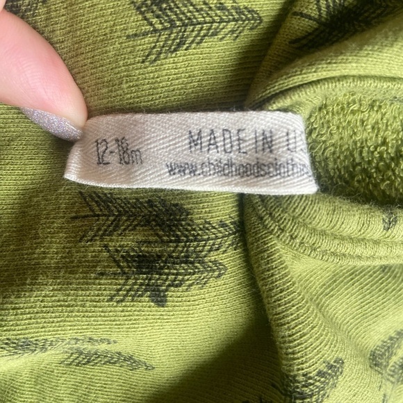 Childhoods Clothing Olive Green Trees‎ sweater dress 12-18 month Made in USA - Picture 4 of 6